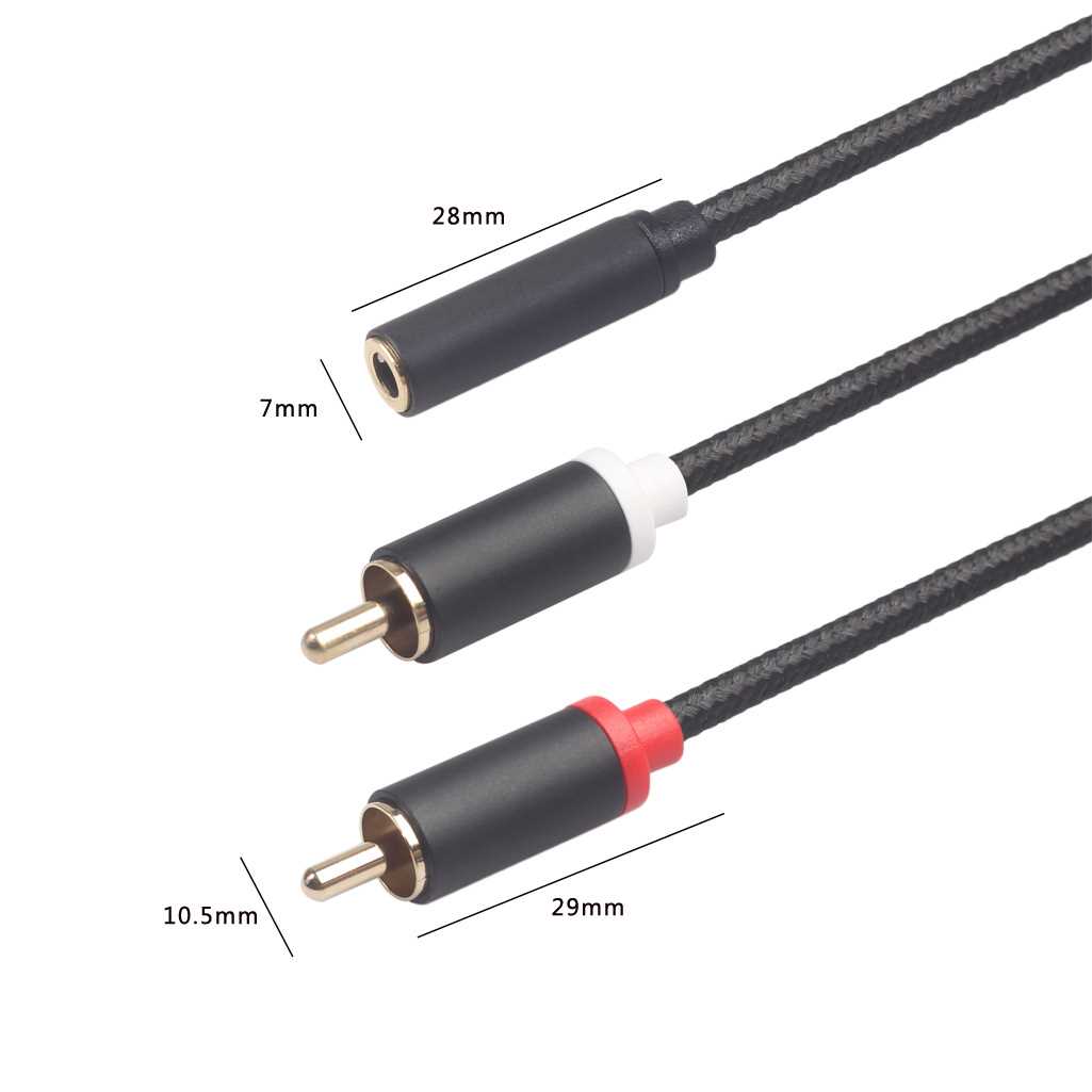 RCA Cable 3.5mm to 2rca Aux rca Jack 3.5 Audio Stereo Cable - 图3