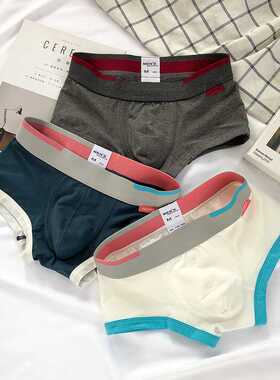 3 Pieces Mens Boxer Shorts Solid Color Cotton Mens Underwear