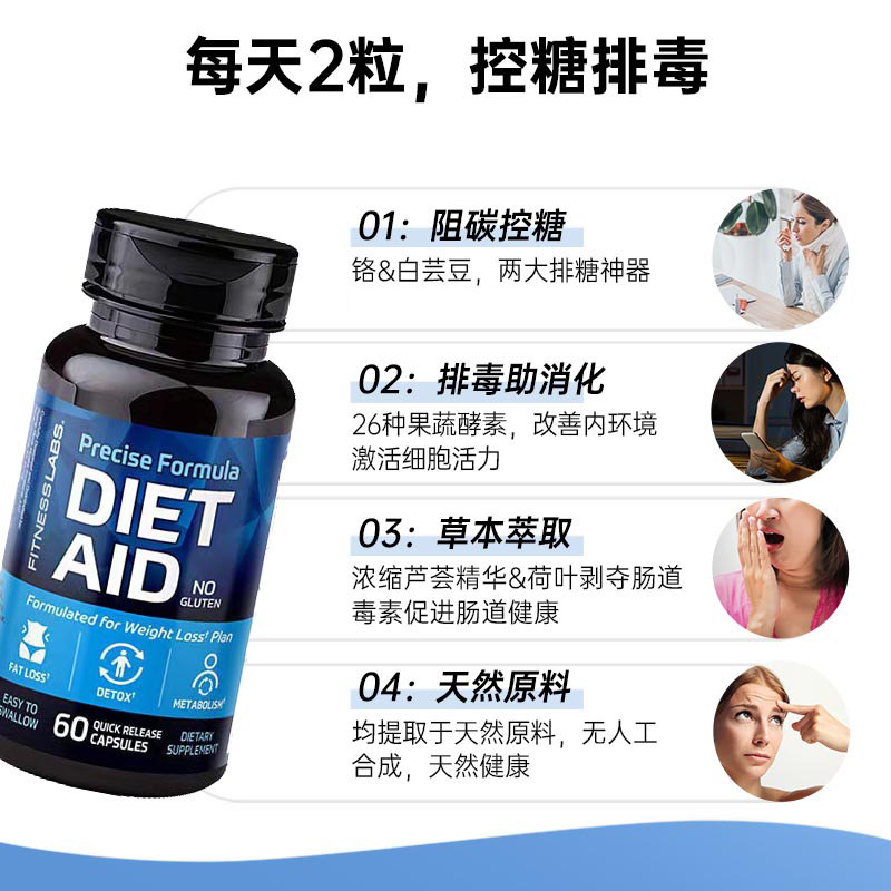 fitnesslabs肌魔实验室酵素控糖丸 GatheringBenefits海外膳食纤维/果蔬纤维
