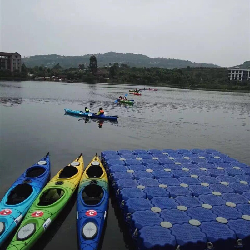 浮筒浮体浮台游艇用摩托艇塑料码头养殖码头钓鱼浮桥浮箱水上网箱 - 图2