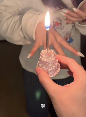 蜡烛蛋糕造型戒指ins风生日首饰高颜值小众手指装饰写真出片配饰
