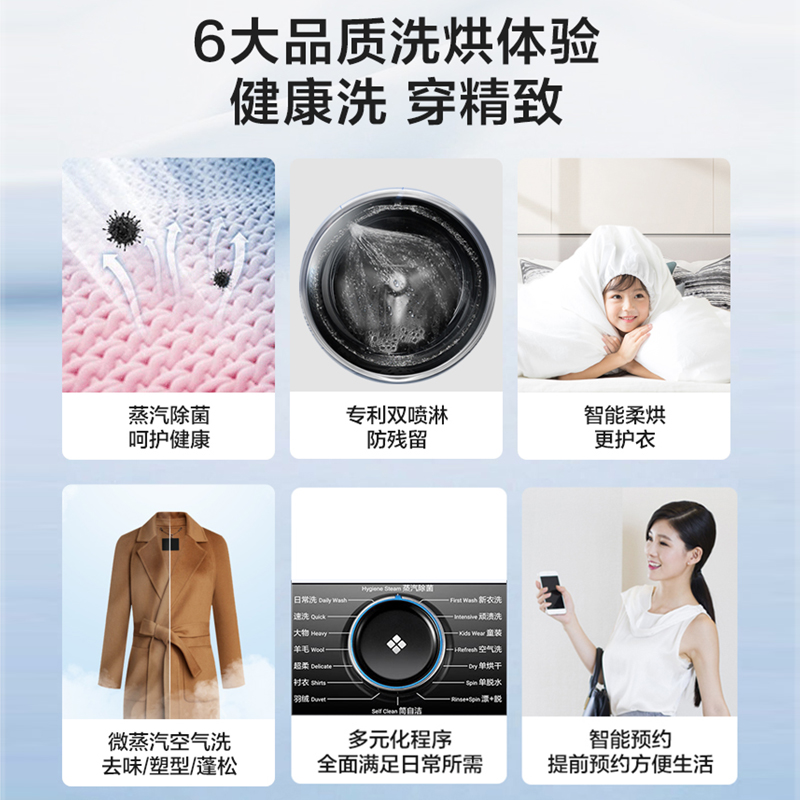 海爾滾筒洗衣機全自動家用10公斤超薄大容量變頻洗烘干一體HPRO5_haier海爾萬紫專賣店_大家電