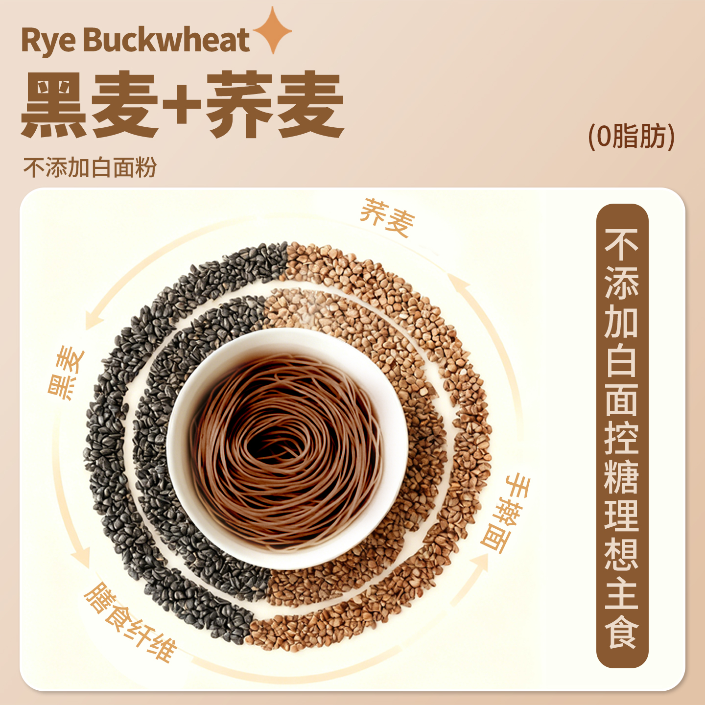 Sugar control experts recommend rye buckwheat noodles
