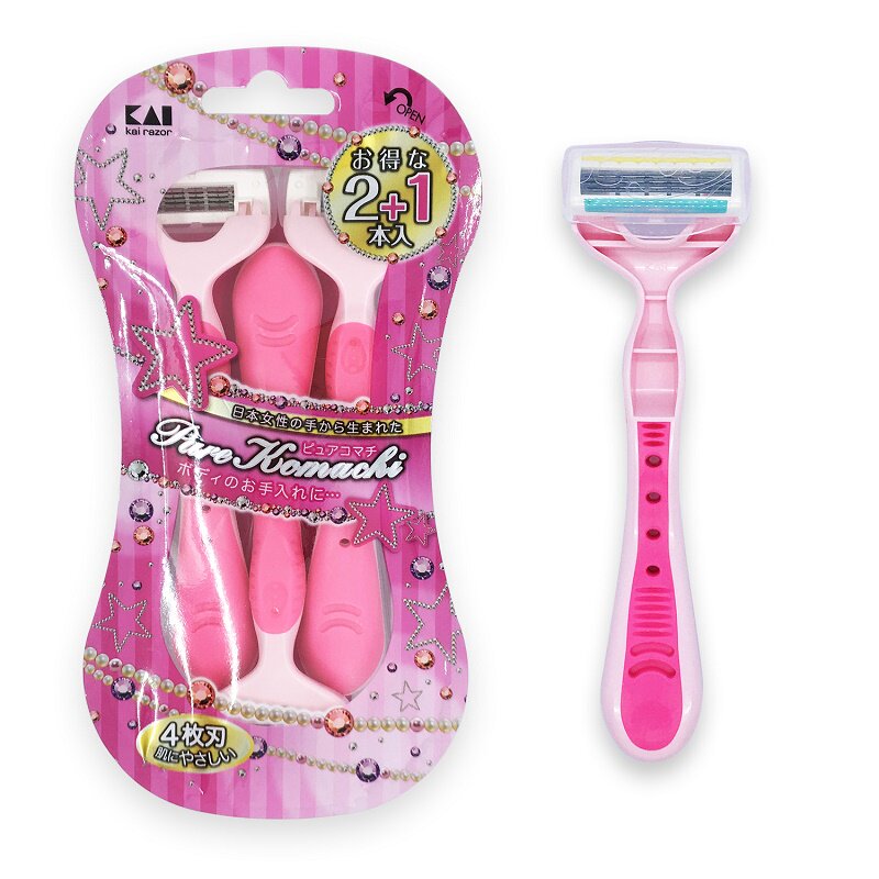 kai /贝印刮毛刀腋毛私处四刃剃刀 kai贝印美妆工具化妆/美容工具