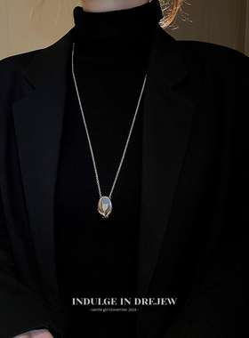 不掉色项链简醉毛衣链女轻奢小众