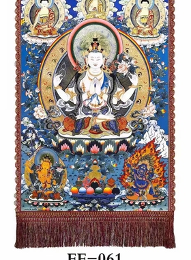 新中式藏族唐卡佛像布艺挂画佛堂装饰画书房客厅三天左右发货