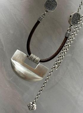 民族风现货复古做旧项坠s925纯银