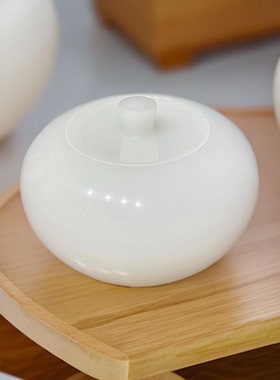 天然玉石茶叶罐苹果盅玉石中式