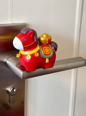 马年门把手装饰摆件2026年招财入户门新年氛围感乔迁场景布置挂饰