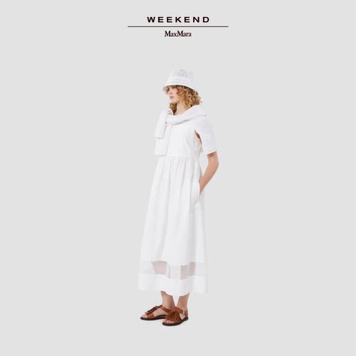 Weekend MaxMara 2026春夏新款女装无袖棉质连衣裙5221086206 - 图0