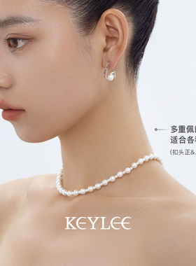 KEYLEE餐具元素OT结构珍珠项链