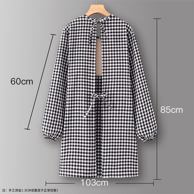 厨房罩衣女新款透气长袖围裙纯棉上班工作服防污护衣帆布可爱家用,淘宝优惠券,粉丝福利购,淘宝优惠卷