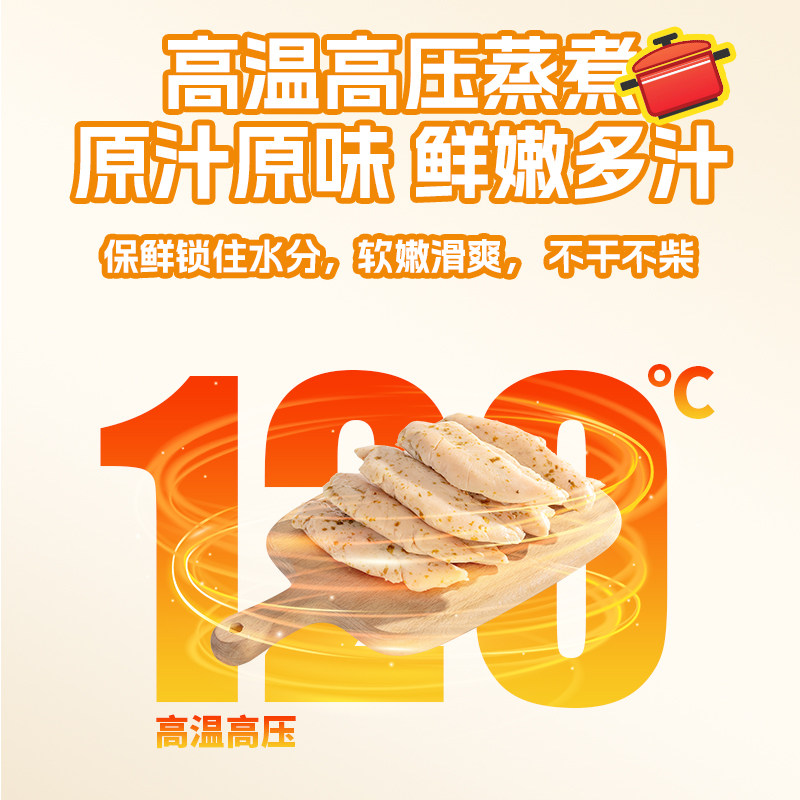 肉肉怪蒸煮鸡胸肉宠物零食餐包猫咪美毛补水含鱼油狗狗高蛋白湿粮