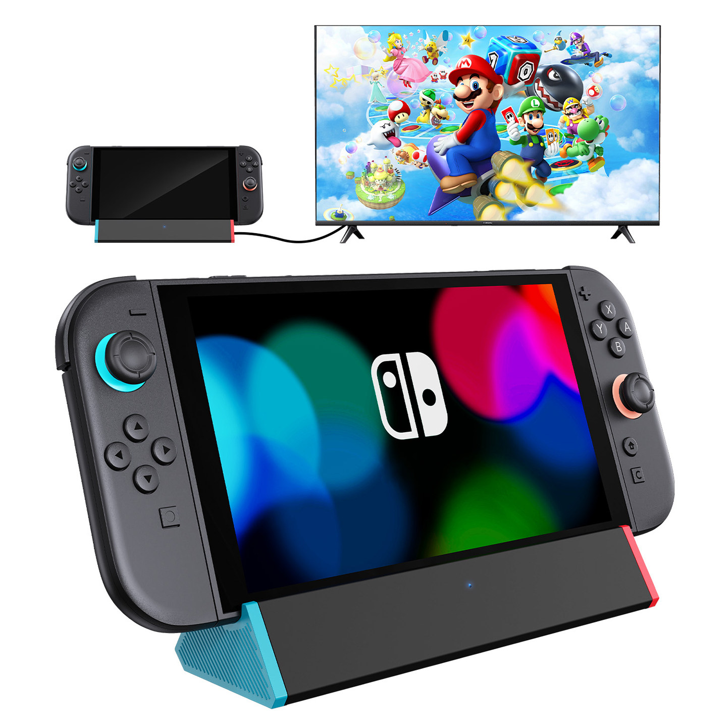 switch2便携底座ns2视频转换器任天堂OLED主机拓展坞HDMI网口支架,淘宝优惠券,粉丝福利购,淘宝优惠卷