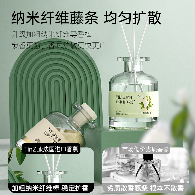 栀子花香薰卧室内持久扩香家用香水房间挥发液厕所空气清新剂精油