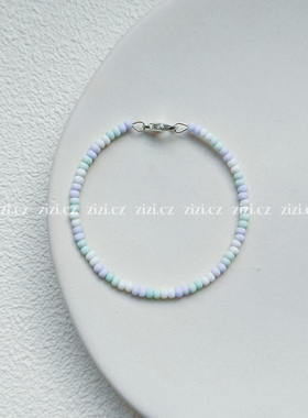 zizicz 原创冰淇淋马卡龙浅色小众设计感手链女diy串珠叠戴百搭