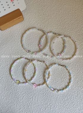 zizicz 原创小众梦幻少女心清新米珠手链郁金香星星森系闺蜜礼物