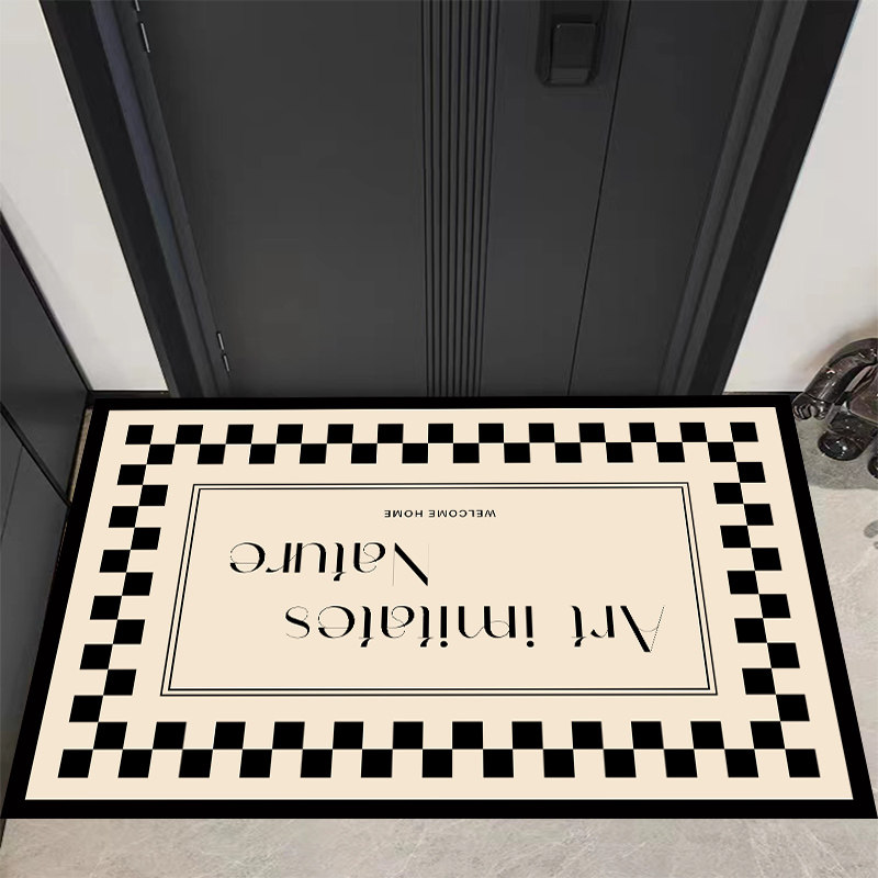 Light luxury small fragrance leather disposable floor mats carpet foot pads