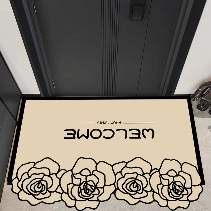 Light luxury small fragrance leather disposable floor mats carpet foot pads