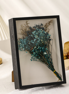 立体中空5cm8寸10寸a4手工diy玫瑰花装裱亚克力画框干花相框