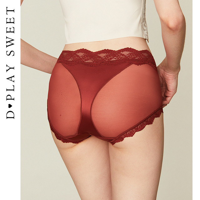 DPLAYSWEET French retro cotton crotch bottom high waist comfortable breathable briefs women's underwear 2025 winter