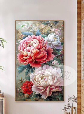中国风牡丹花DIY数字油画