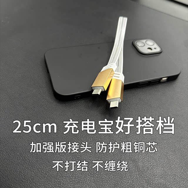 Yixingxing Flat Luminous Gypsophila 100W Super PD Fast Charging Flash Power Bank Data Cable USB to TypeC Head Suitable for Apple Huawei Xiaomi OPPO Mobile Phone Charger Cable Short Cable