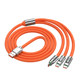Silicone data cable three-in-one charger cable 120w