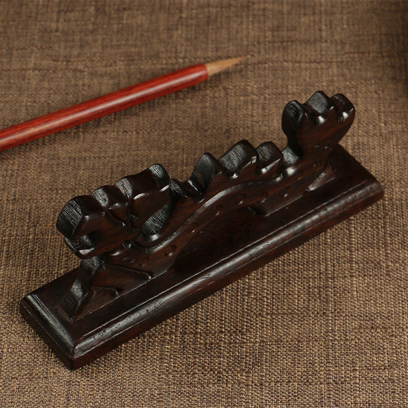 黑梓木龙型实木笔架笔山笔搁毛笔书法绘画用具文房四宝学生批发,淘宝优惠券,粉丝福利购,淘宝优惠卷