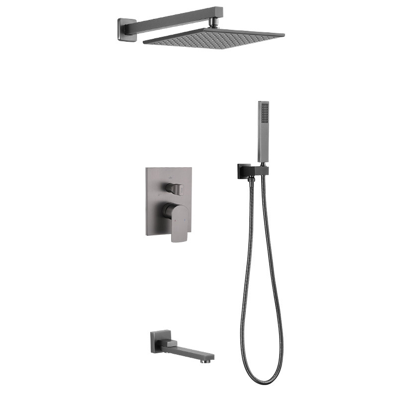 枪灰热熔一体天幕花洒全铜预埋隐藏嵌入墙式吊顶冷热暗装淋浴套装,淘宝优惠券,粉丝福利购,淘宝优惠卷