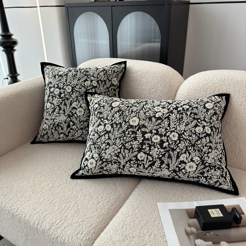雪尼尔高端沙发靠枕腰枕长方形抱枕现代简约客厅靠垫法式复古靠背,淘宝优惠券,粉丝福利购,淘宝优惠卷