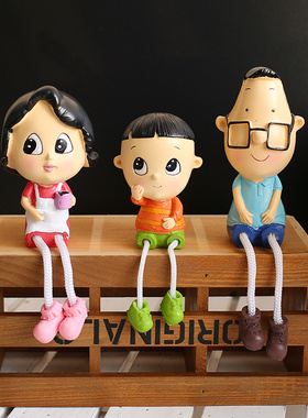 客厅电视柜酒柜房间装饰品摆件卡通吊脚娃娃结婚礼物家居卧室摆设