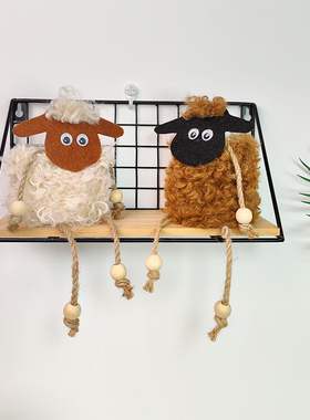 创意吊脚娃娃可爱笔筒收纳摆件桌面盆栽装饰品家居客厅儿童房摆设