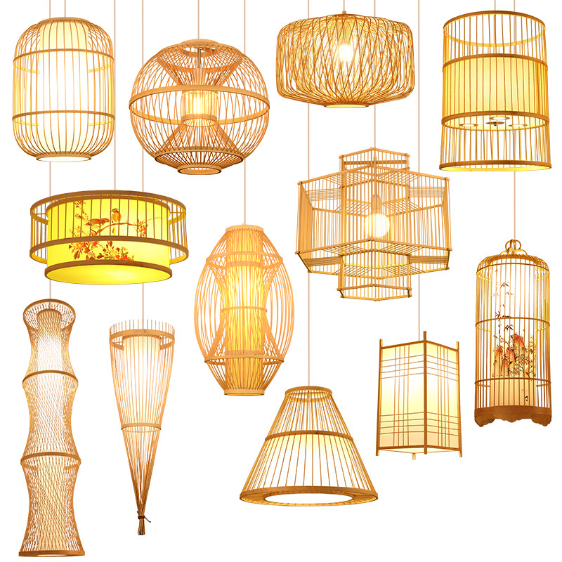 中式竹艺吊灯竹编田园餐厅饭店卧室阳台日式灯笼茶楼民宿灯具吊件,淘宝优惠券,粉丝福利购,淘宝优惠卷