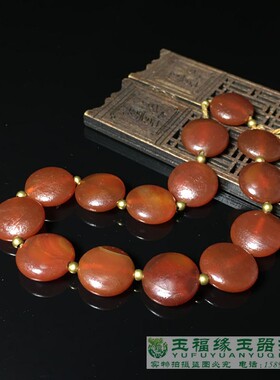 天然风化纹老型飞碟做旧星月菩提