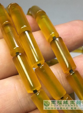 古玩收藏管珠老玛瑙仿老佛珠玉器