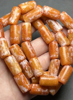 古玩收藏良渚文化玉器包浆河磨玉桶珠手链手串 古玩玉石收藏