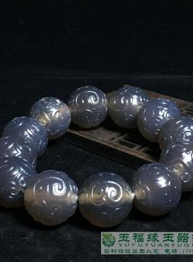 新款天然玛瑙玉髓回纹雕刻男女款