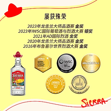 Sierra幸运帽龙舌兰烈酒墨西哥38度700ml[10元优惠券]-寻折猪