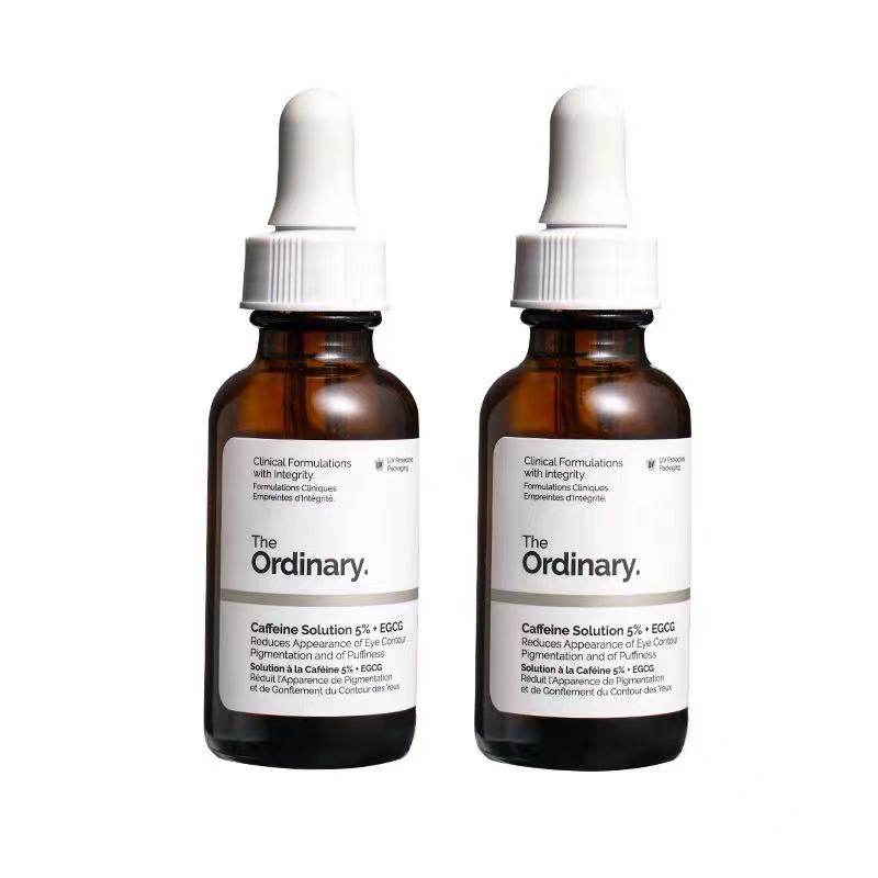 两瓶the ordinary消水肿去细纹眼霜 嘉洛可海外眼部精华