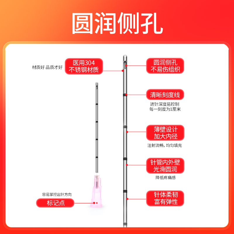 钝针医用一次性顿针27G18g21美容23针头30填充侧孔口25牙科冲洗针-图0