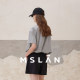 MSLAN commuter ເສື້ອໂປໂລສີເທົາປິດບ່າ