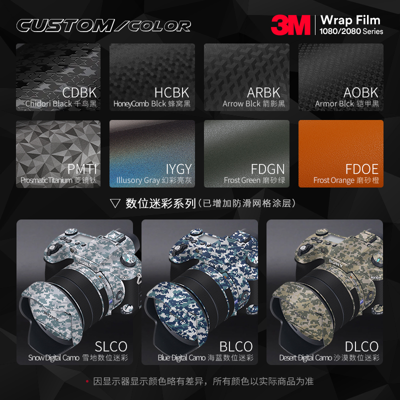 适用于佳能RF15-35F2.8镜头保护膜 15-35镜头贴纸 卡通碳纤迷彩3M - 图3