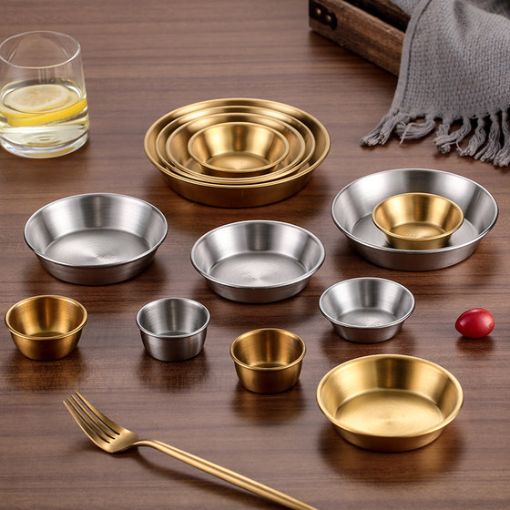 Mustard small dipping sauce small 304 stainless steel salad dressing saucer condiment bowl black pepper saucer juice cup ketchup pepper