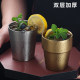 Hotel double-layer beverage 304 beer mug barbecue with small cup cold drink stainless steel restaurant Korean tea cup water cup