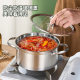 One pot small hot pot for one person small hot pot Yuanyang stainless steel shabu-shabu pot single-person induction cooker self-service soup pot clear