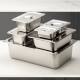 Stainless steel serving basin stall serving dish rectangular seasoning stainless steel basin with lid fast food serving basin