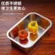 Flat bottom square basin commercial stewed vegetable kitchen tray with lid basin canteen serving basin hotel factory 304 stainless steel basin