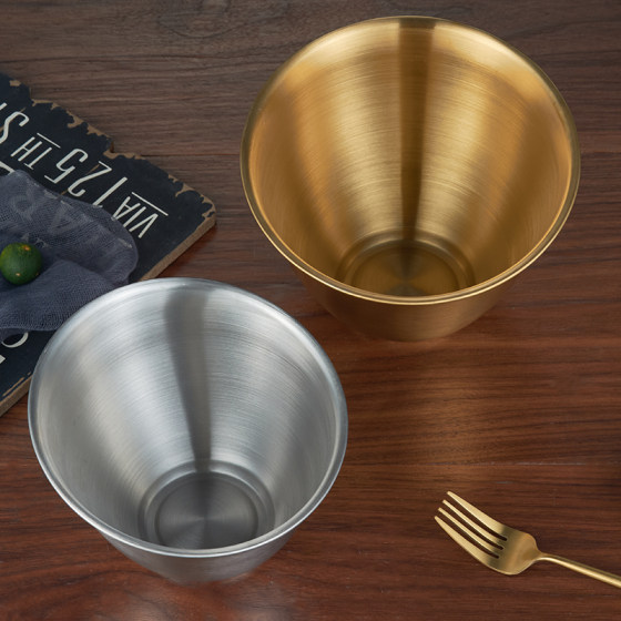 Bowl, commercial special hot pot restaurant, inclined vegetable bucket, vegetables, golden bowl, barbecue, stainless steel bucket, tableware, lettuce