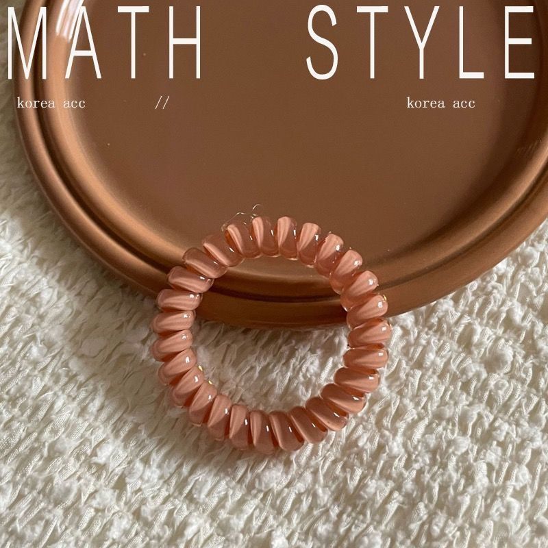 秋美拉德咖色系电话线发绳女高颜值ins奶茶色电话头绳高弹力发圈 - 图2